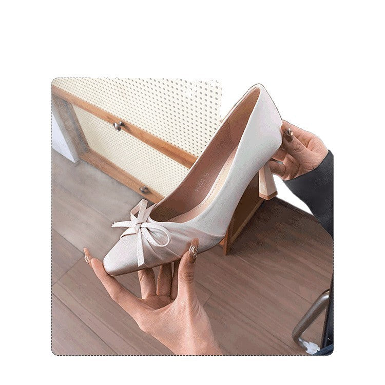 Damen elegante Ballerinas mit dekorativem Schleifendesign R&B