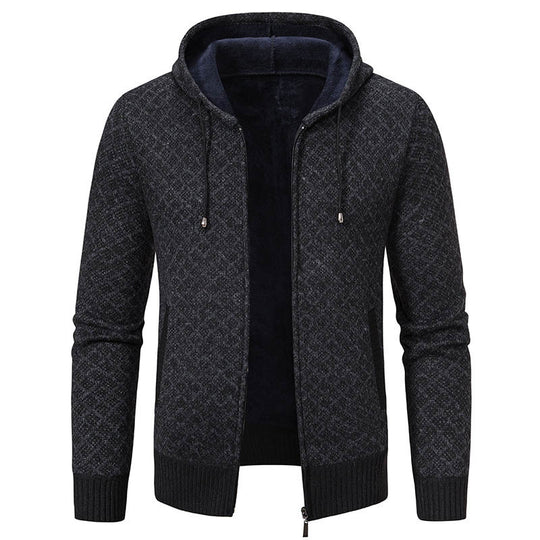 Herren stylische Jacke mit modernem Wabenmuster und Kapuze R&B