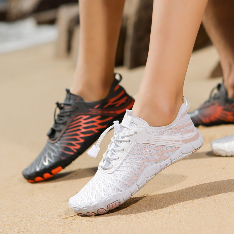 Damen Aqua-Fitness-Schuhe mit atmungsaktiver Obermaterialstruktur und rutschfester Sohle R&B