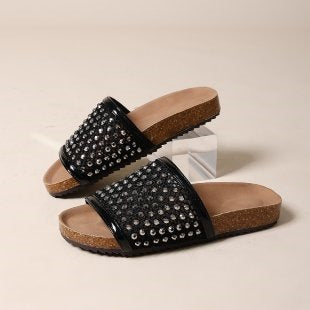 Damen modische Sandalen mit glitzernden Applikationen R&B