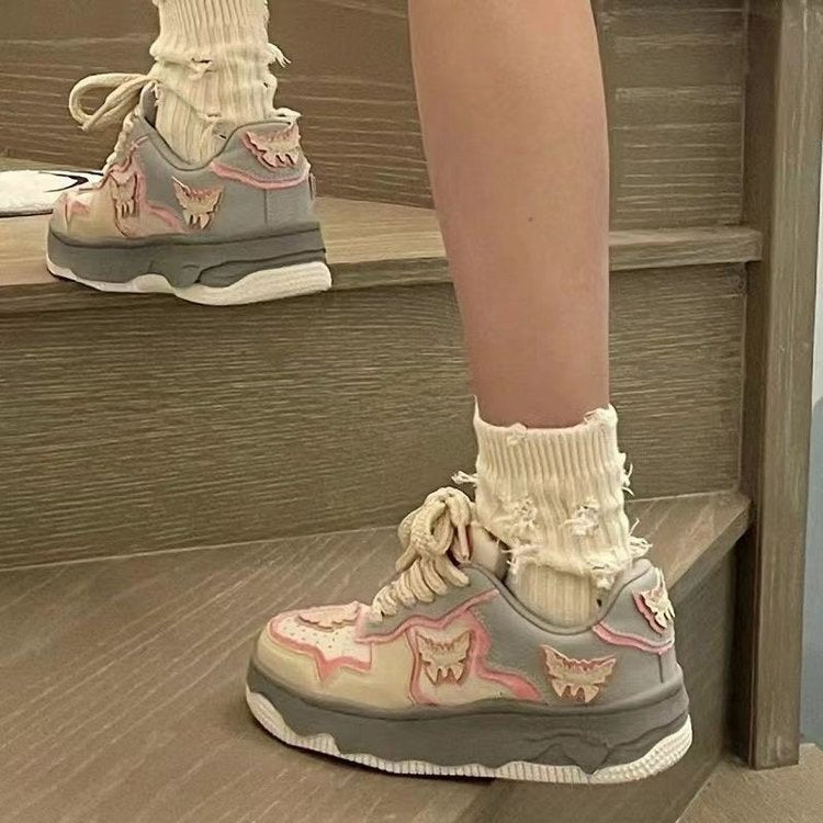 Damen Sneakers mit verspieltem Tiermotiv und dämpfendem Sohlenprofil R&B