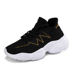 Damen Modische Strick-Sneakers mit flexibler Laufsohle R&B