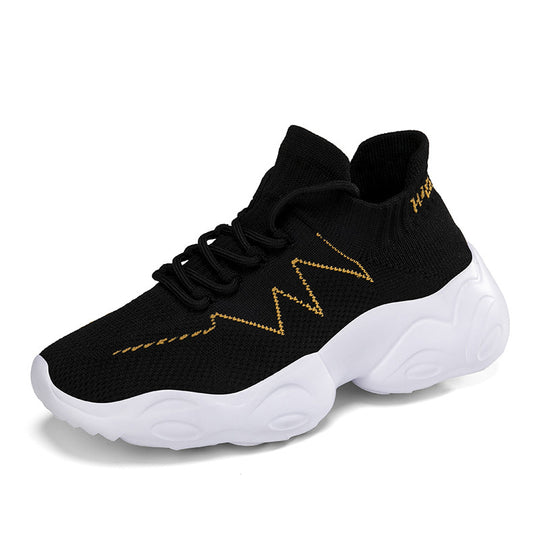 Damen Modische Strick-Sneakers mit flexibler Laufsohle R&B
