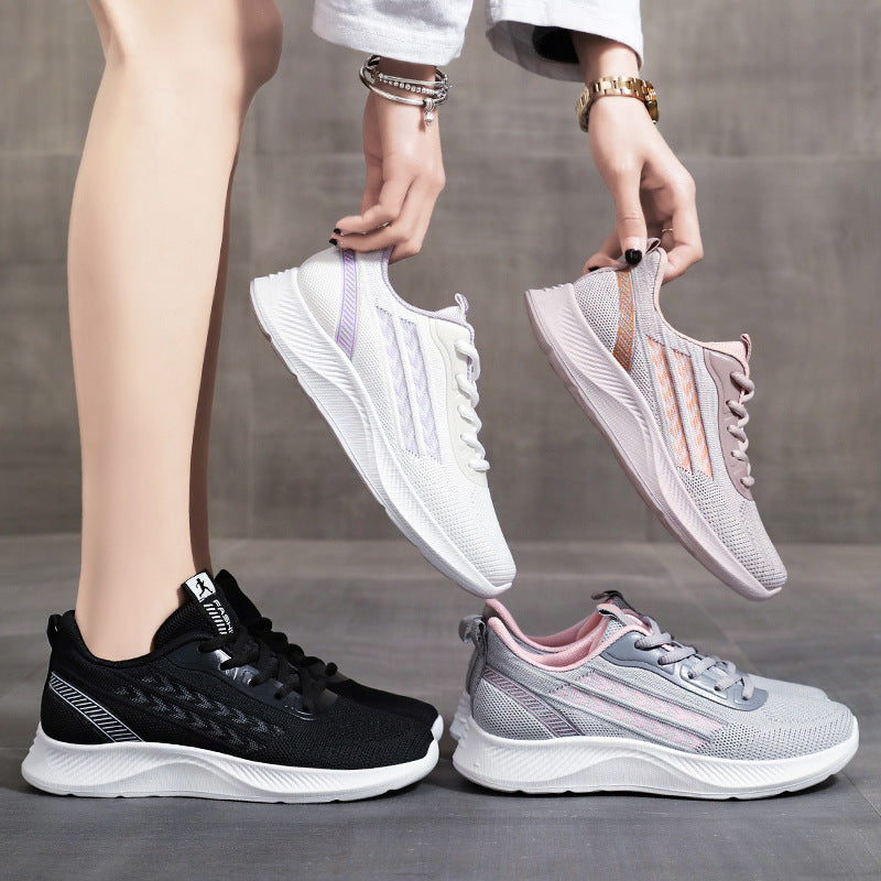 Damen Sportliche Leichtgewicht Sneakers mit atmungsaktiver Mesh-Oberfläche R&B