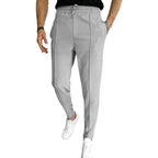 Herren nan strukturiertes Jogginghose mit elastischem Tunnelzug, formgR&Bender Bügelfalte und tapered Bein R&B