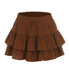 Damen Voluminöser Freizeitraffrock aus leichtem Material R&B