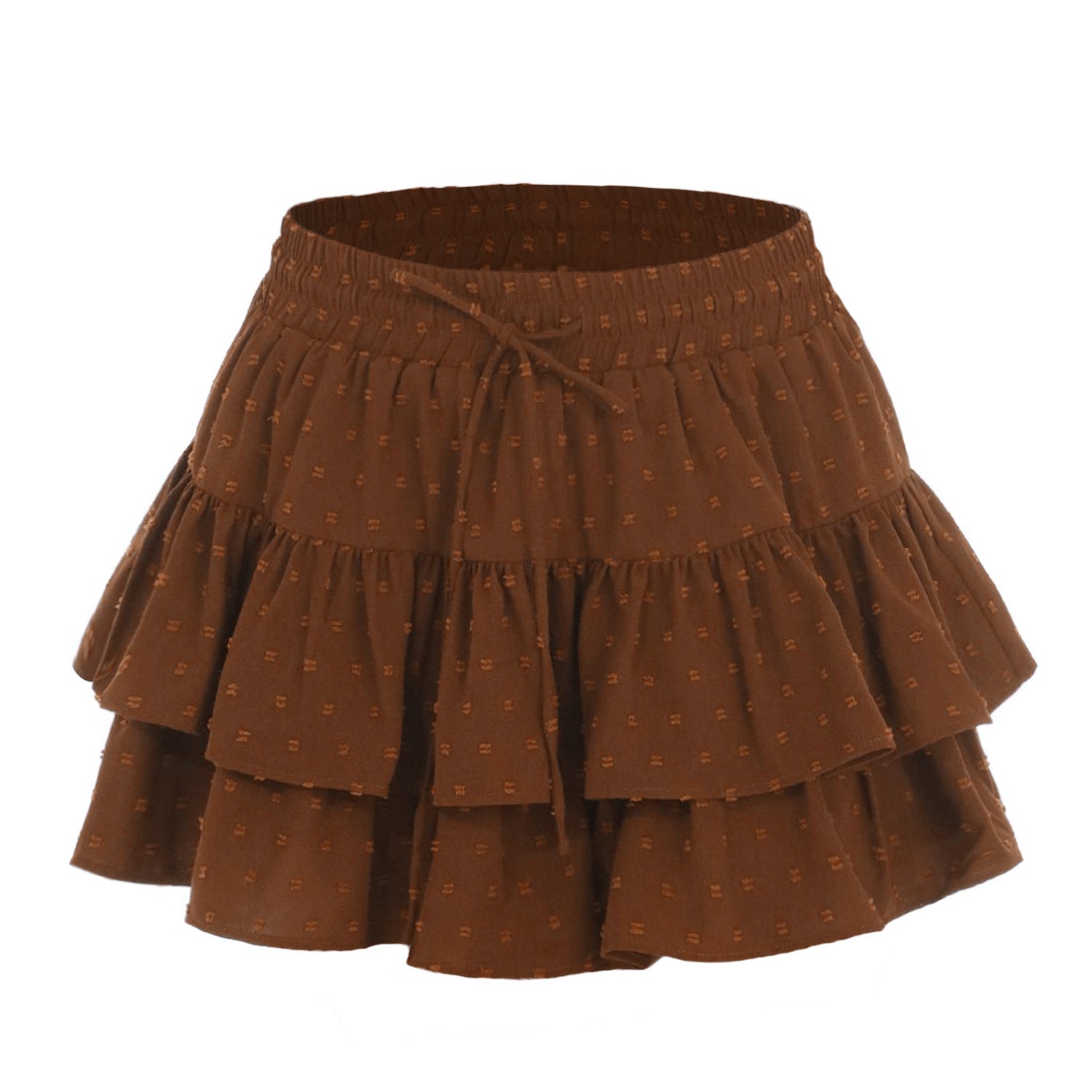Damen Voluminöser Freizeitraffrock aus leichtem Material R&B