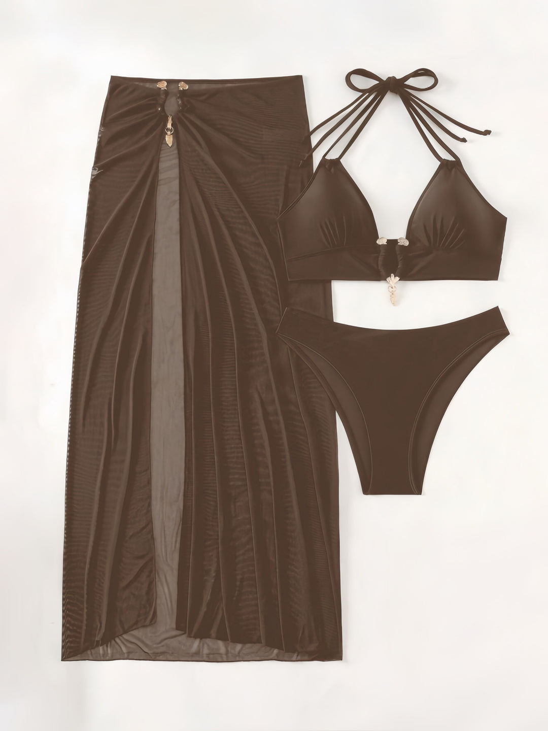 Damen Bikiniset mit transparentem Maxirock R&B