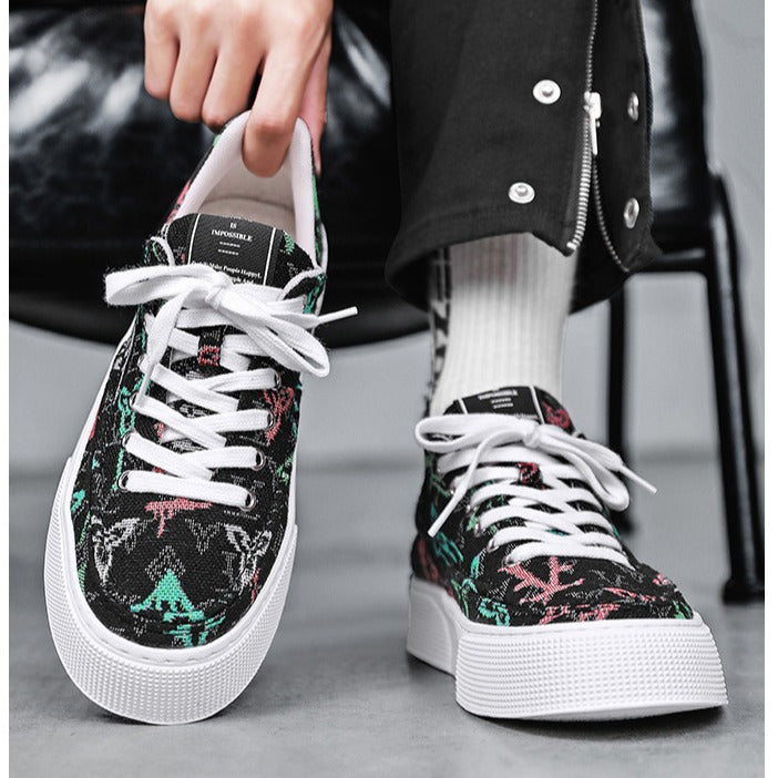 Damen Sneakers mit kunstvollem Muster und bequemer Sohle