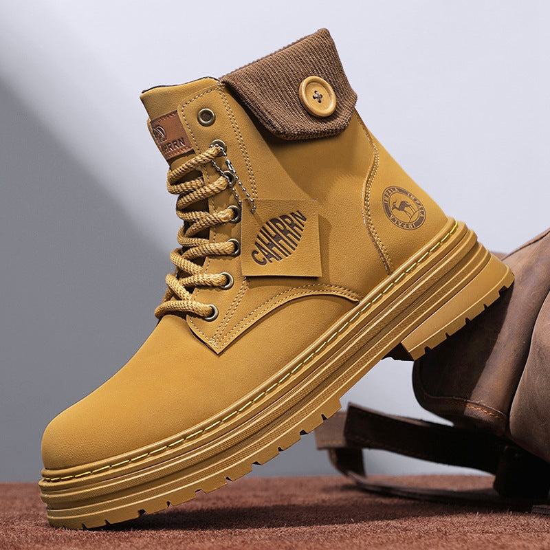 Damen Winterstiefel mit doppeltem Knopfverschluss und gepolstertem Kragen R&B