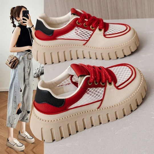 Damen modische Lifestyle-Sneaker mit texturiertem Obermaterial und dämpfender Sohle R&B