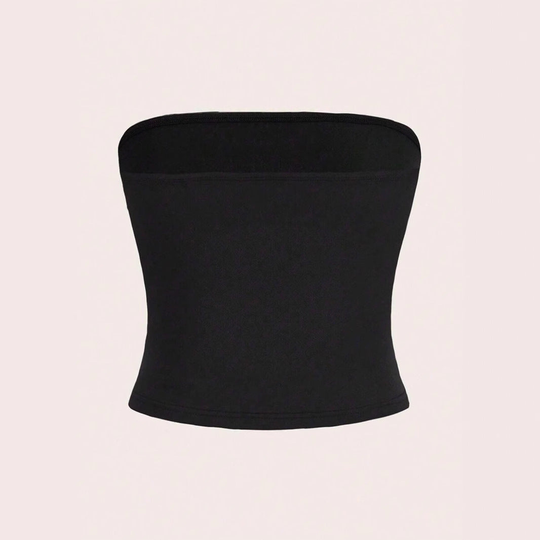 Damen Bandeau-Top mit auffälligem Statementdruck R&B
