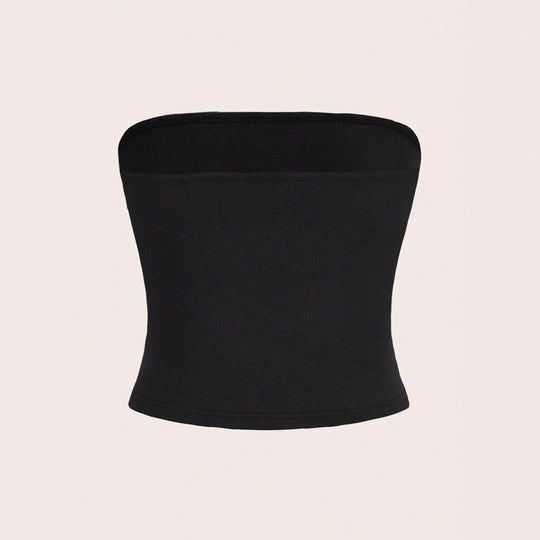 Damen Bandeau-Top mit auffälligem Statementdruck R&B