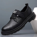 Herren bequeme Leder Schnürschuhe