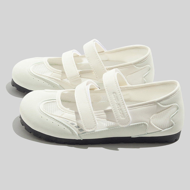 Damen Sportliche Freizeitschuhe mit verstellbarem Klettverschluss und atmungsaktiver Oberseite