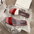 Damen Modische Slides mit breiter Riemenfront R&B