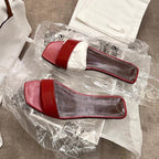 Damen Modische Slides mit breiter Riemenfront R&B