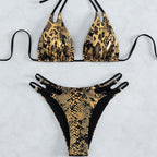 Damen Triangel-Bikini mit raffiniertem Schnitt und geschlängeltem Design R&B