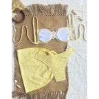 Damen Badeanzug-Set mit elegantem Bandeau-Oberteil und hoch geschnittenem Unterteil R&B