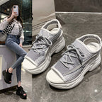 Damen sportliche Plateausandalen mit atmungsaktivem Obermaterial R&B