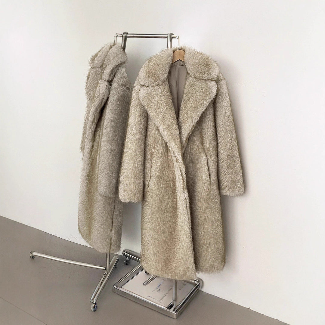 Damen Langhaarmantel für elegante Anlässe R&B