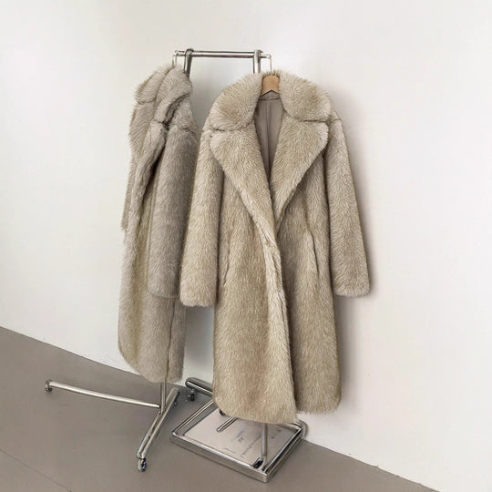 Damen Langhaarmantel für elegante Anlässe R&B