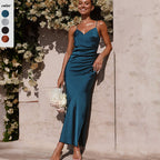 Damen Elegantes Abendkleid mit asymmetrischem Schnitt und seidigem Glanz R&B