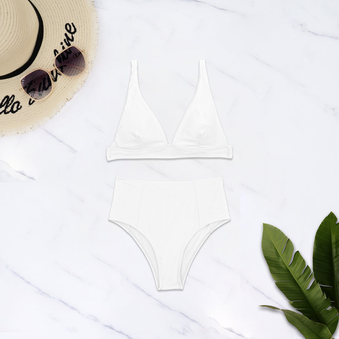 Damen Hochgeschnittener Bikini mit tiefem V-Ausschnitt R&B