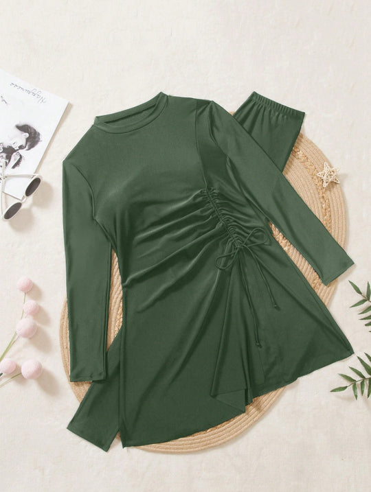 Damen Sportliches Strandoutfit mit modischem Wickel-Design R&B