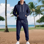 Herren Sportliches Hoodie- und Jogginganzug-Set mit atmungsaktiven Eigenschaften und praktischen Taschen R&B
