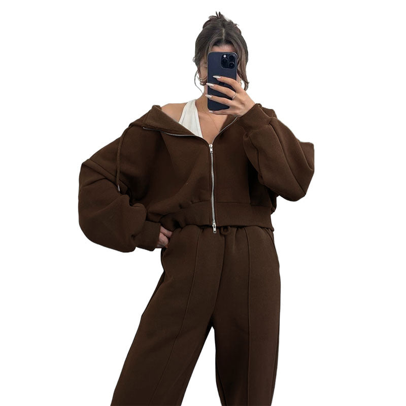Damen oversized Kapuzenjacke mit hochwertigem Reißverschluss R&B