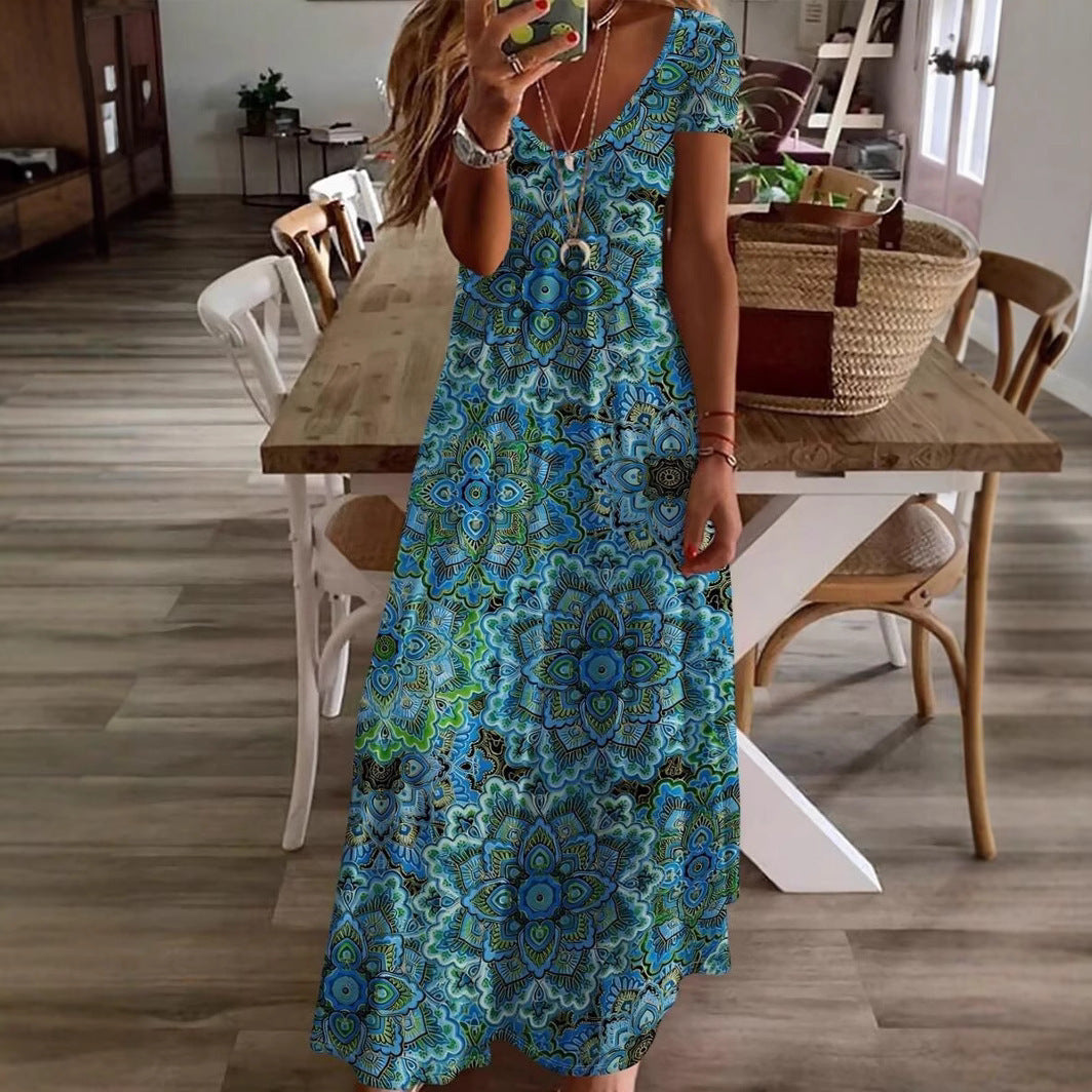Damen Maxikleid mit floralem Muster R&B