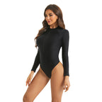 Damen Langarm Surfer-Badeanzug mit Rücken-Ausschnitt R&B