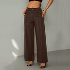 Damen Elegante weite Stoffhose
