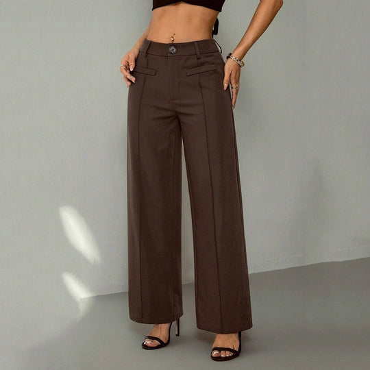 Damen Elegante weite Stoffhose R&B