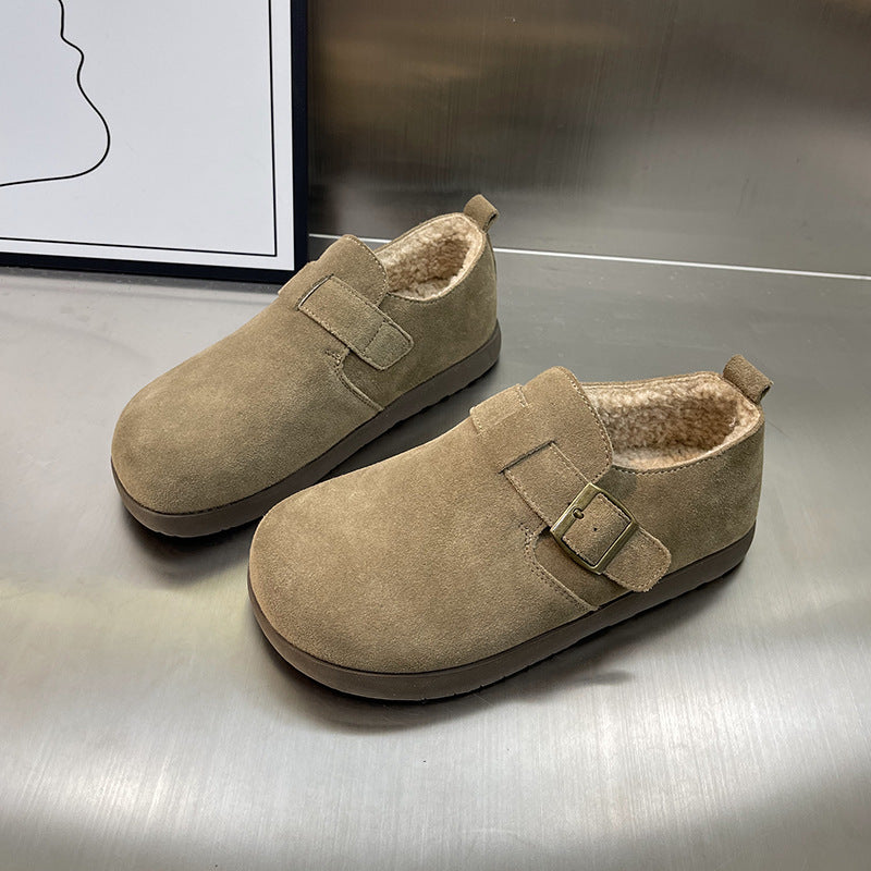 Damen Komfortable Clogs aus weichem Wildleder mit kuscheligem Innenfutter R&B