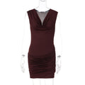 Damen Figurbetontes Wickelkleid R&B