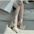 Damen elegante Plateau-Pumps mit modischem Riemendesign R&B
