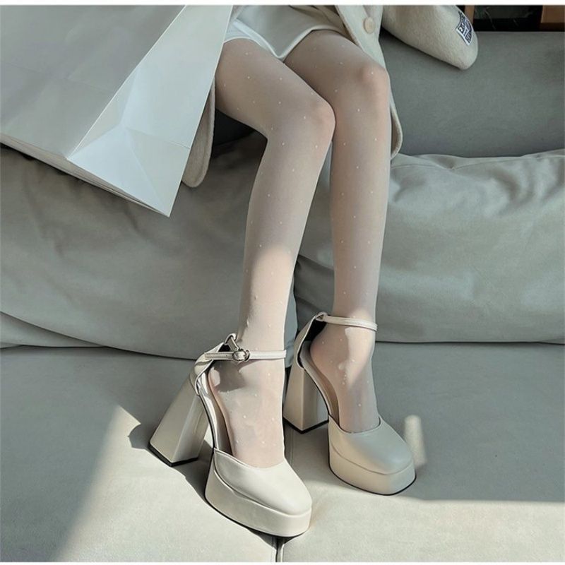 Damen elegante Plateau-Pumps mit modischem Riemendesign R&B