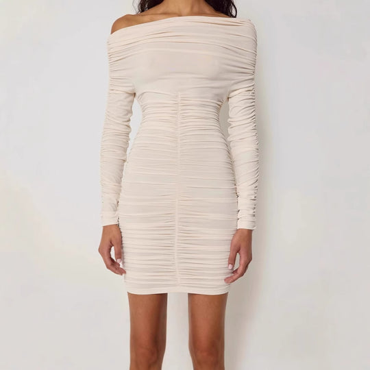 Damen Figurbetontes Minikleid mit Raffungen R&B
