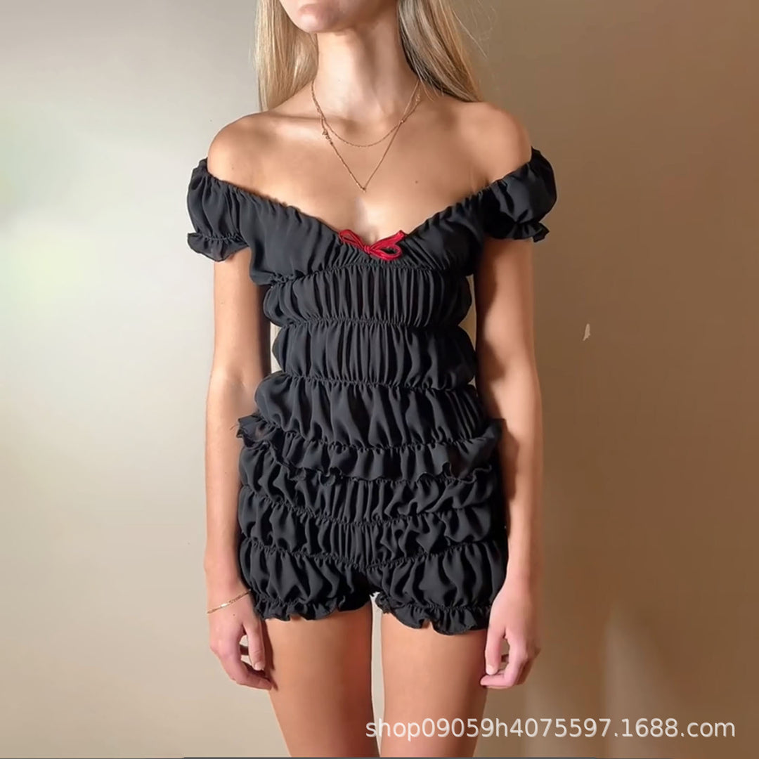 Damen Off-Shoulder Sommeroverall R&B