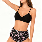 Damen BikinOberteil mit verstellbaren Trägern und floralem Print R&B