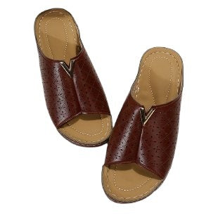 Damen modische Clogs mit raffiniertem Lochdesign und verstellbarem Fesselriemen R&B