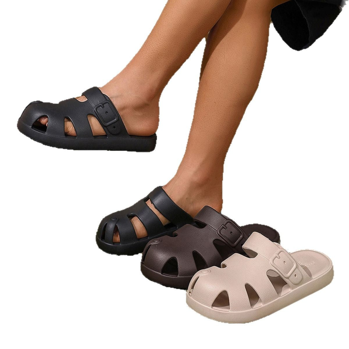 Damen Komfortable Clogs mit verstellbarem Riemen und ventilierter Struktur R&B