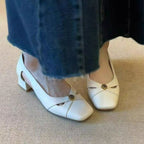 Damen Elegante und bequeme Pumps mit modischer Querriemenverzierung R&B