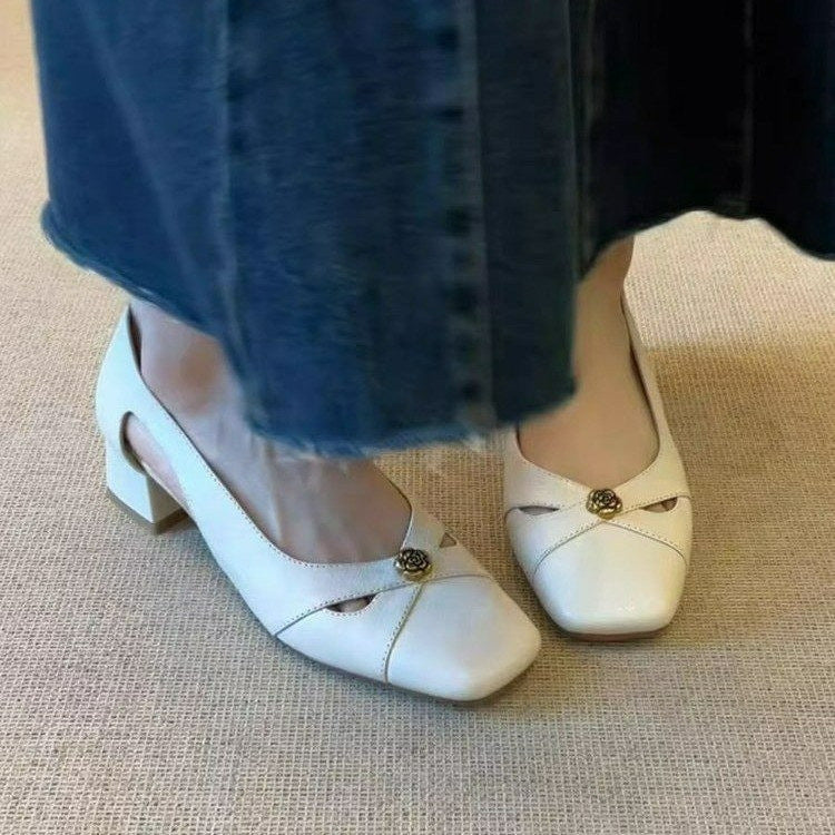 Damen Elegante und bequeme Pumps mit modischer Querriemenverzierung R&B