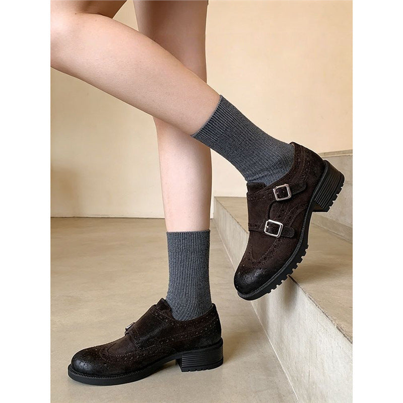 Damen elegante Brogues mit verstellbaren Riemen R&B