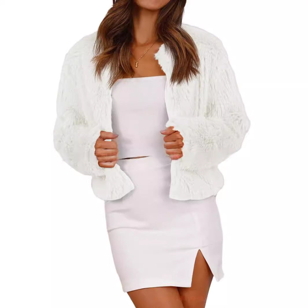 Damen Kuschelige Kunstfleecejacke R&B