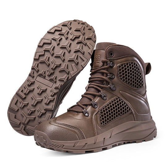 Damen robuste Outdoor-Schnürstiefel mit rutschfester Sohle und atmungsaktivem Obermaterial R&B