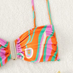 Damen Triangel-Bikini mit raffinierter Rüschendetail und eleganten Akzenten